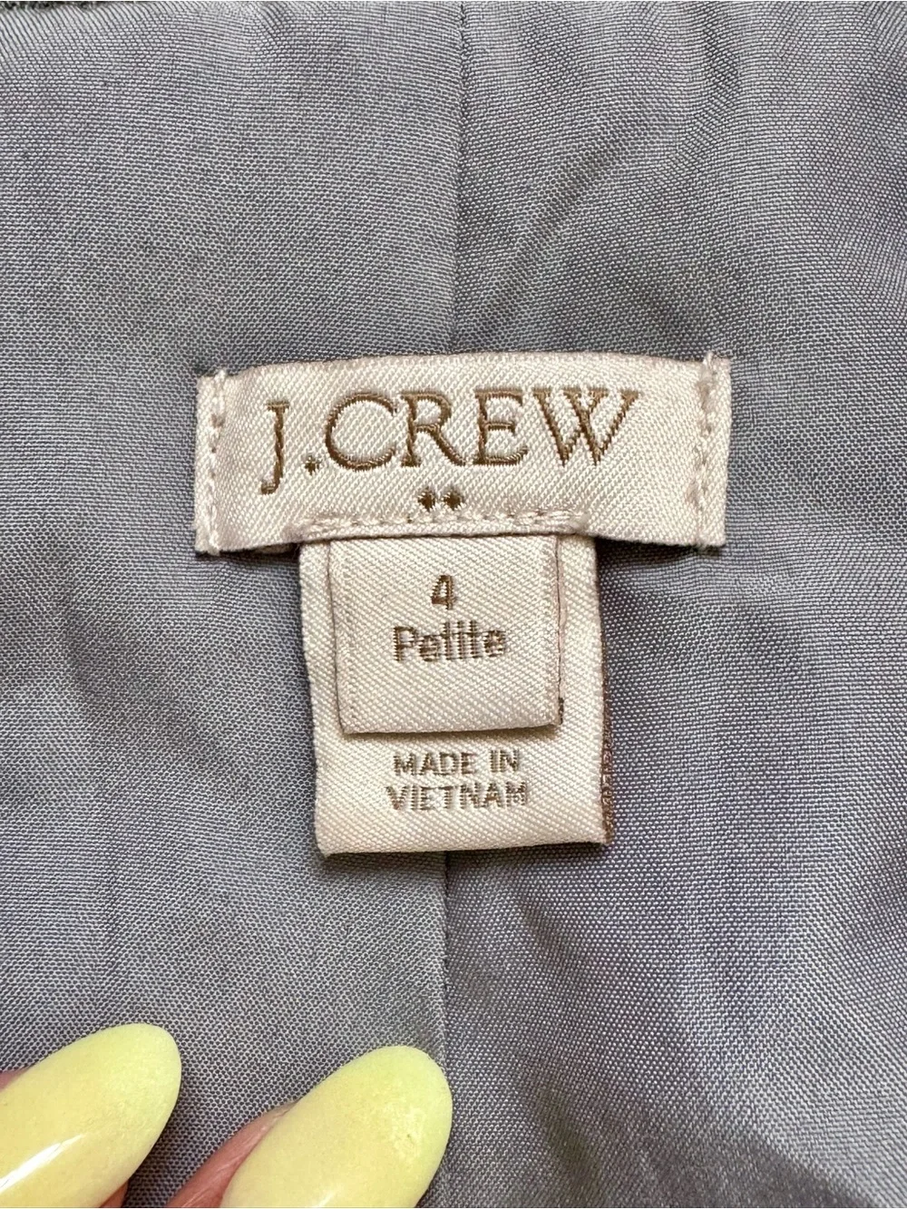 J.Crew Women’s Light Heather Grey Blazer, Size 4P